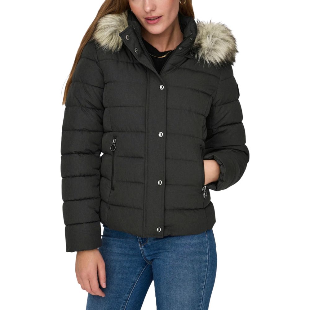 Only Puffer Jackets - Gray Marabou Coat