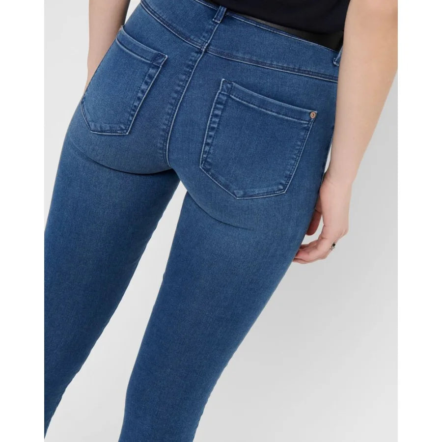 Only Light Blue Cotton Skinny Jeans