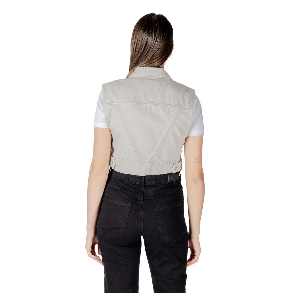 Only Coats &amp; Jackets - Light Blue Cotton Sleeveless Jacket