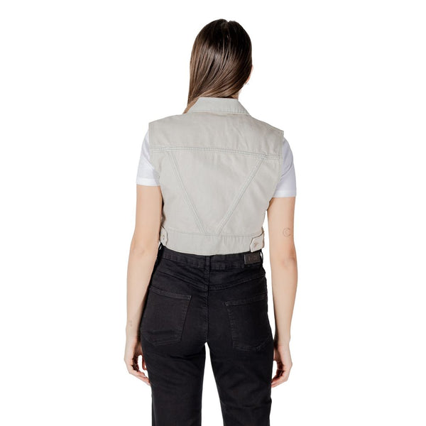 Only Coats & Jackets - Light Blue Cotton Sleeveless Jacket