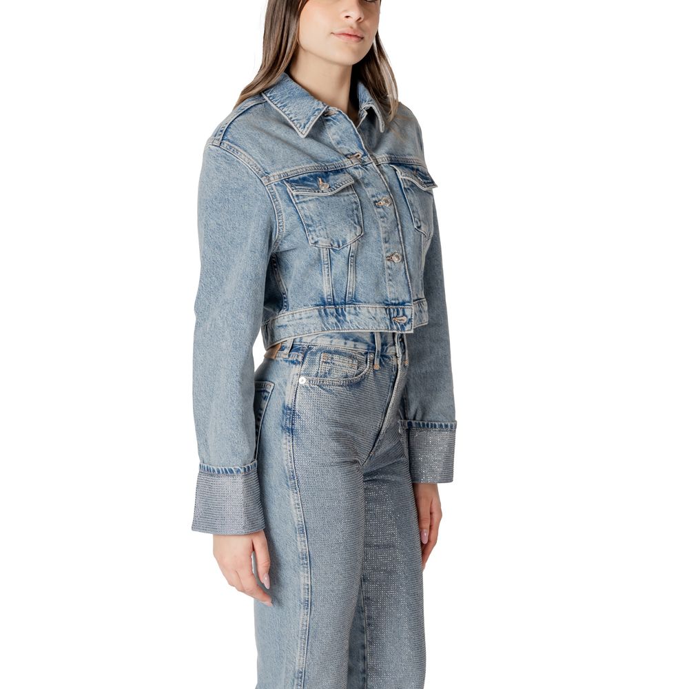 Only Trucker Jackets - Light Blue Organic Cotton Denim Jacket
