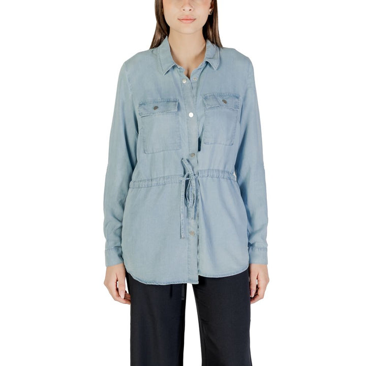 Only Shirts - Women’s Light Blue Tencel Blouse