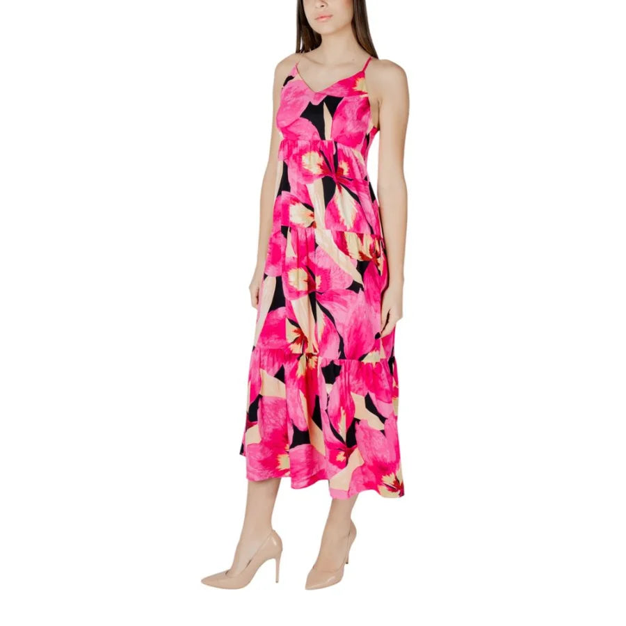 Only Multicolor Viscose Long Dress