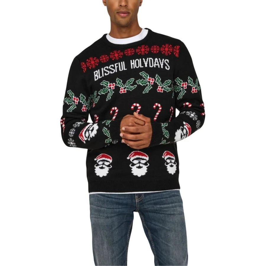 Only &amp; Sons Black Marabou Sweatshirt