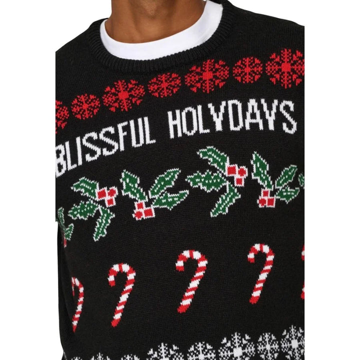 Only &amp; Sons Black Marabou Sweatshirt
