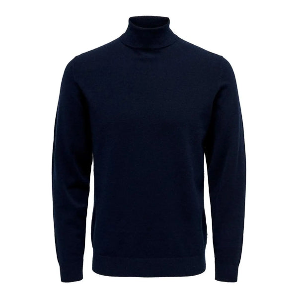 Only & Sons Blue Polyester Turtleneck