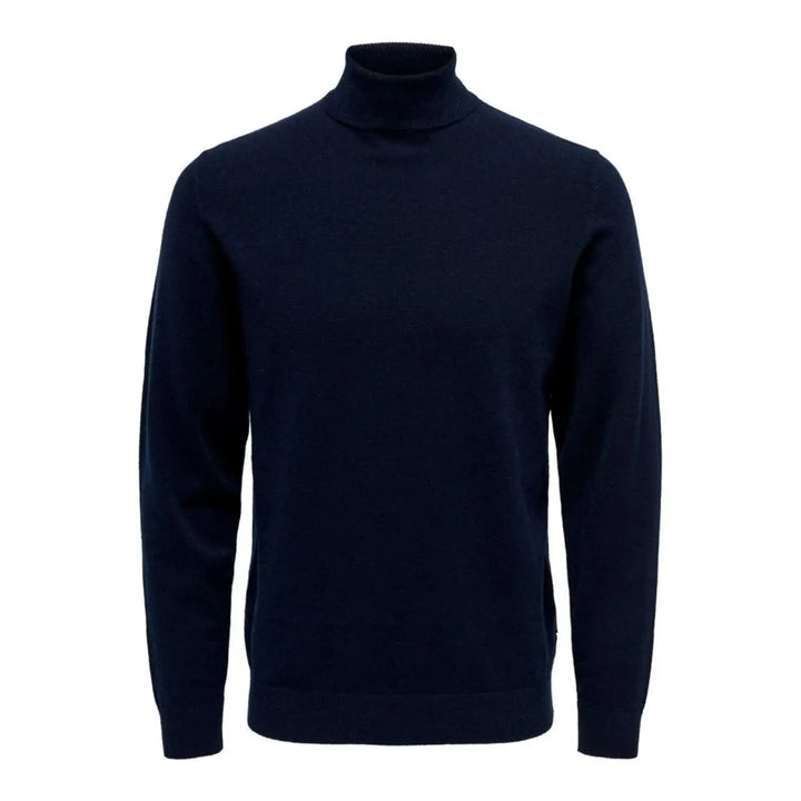 Only &amp; Sons Blue Polyester Turtleneck