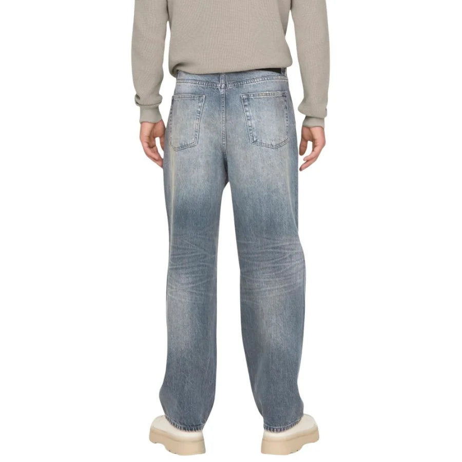 Only & Sons Blue Recycled Cotton Relaxed Fit Jeans