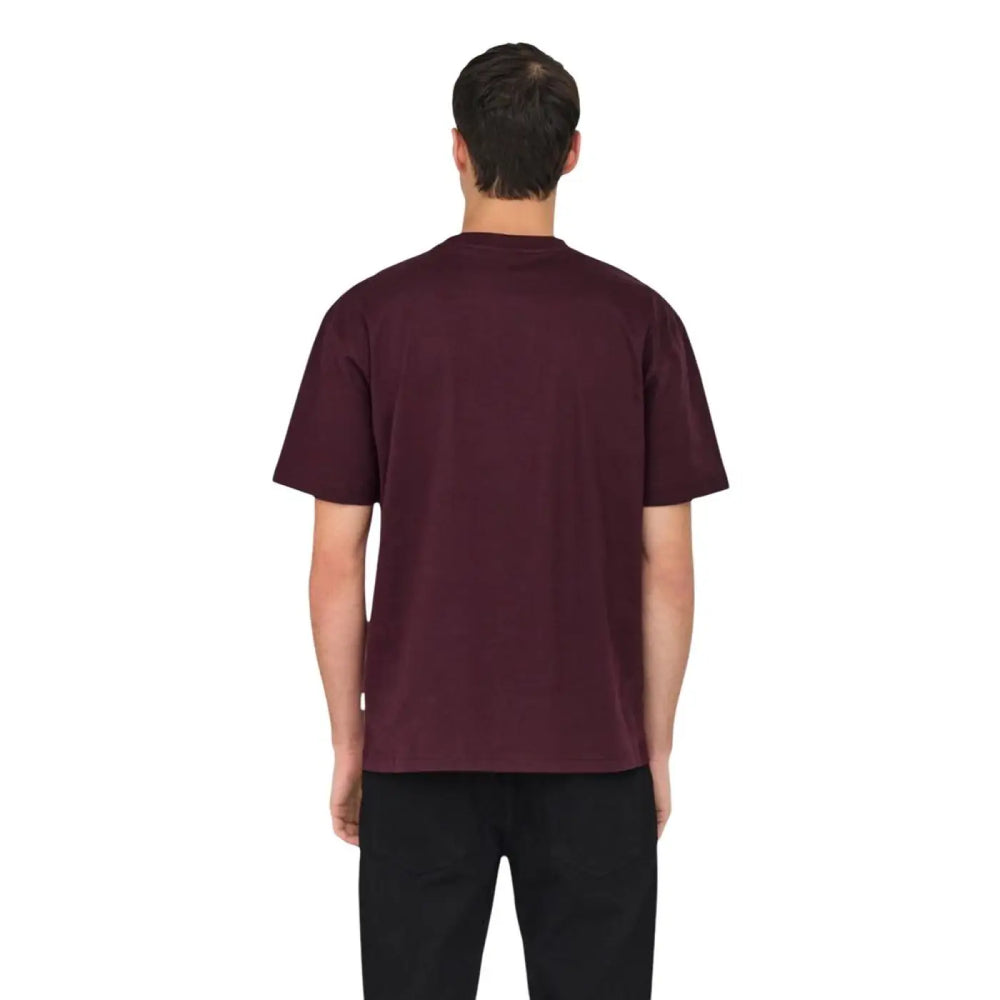 Only & Sons Bordeaux Organic Cotton T-shirt