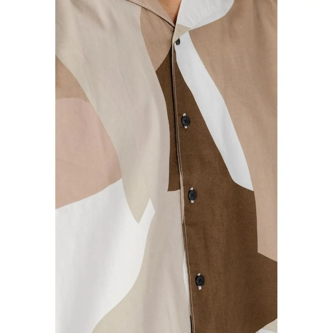 Only &amp; Sons Brown Cotton Shortsleeve Shirt