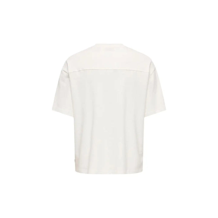 Only &amp; Sons Cream Cotton T-shirt