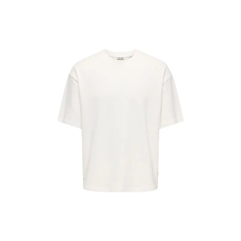 Only & Sons Cream Cotton T-shirt