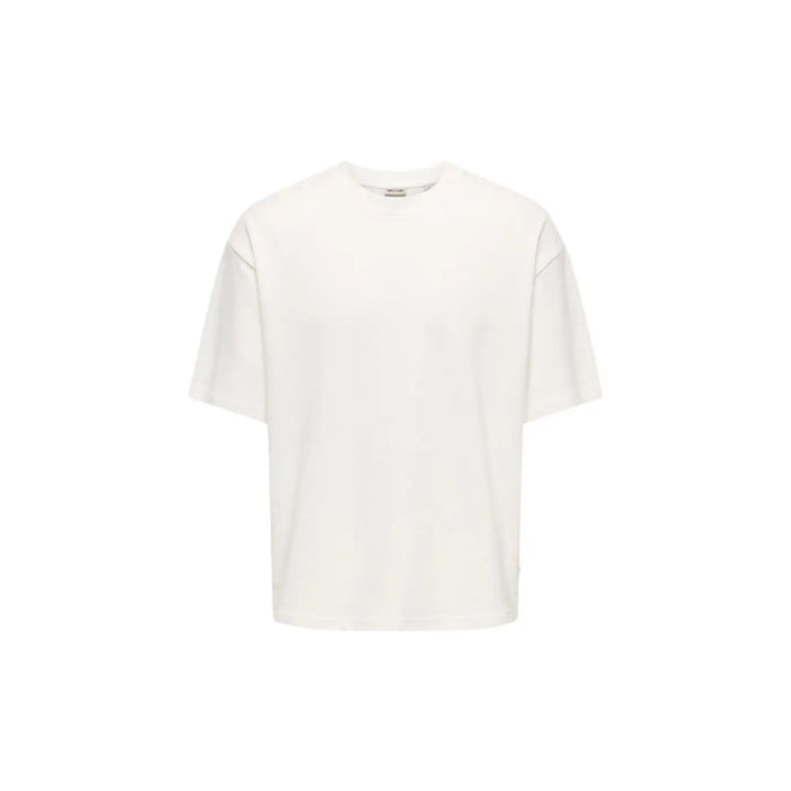 Only &amp; Sons Cream Cotton T-shirt