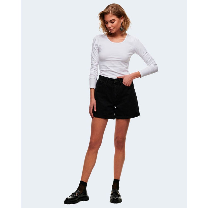 Only - White Cotton Long Sleeve T-Shirt