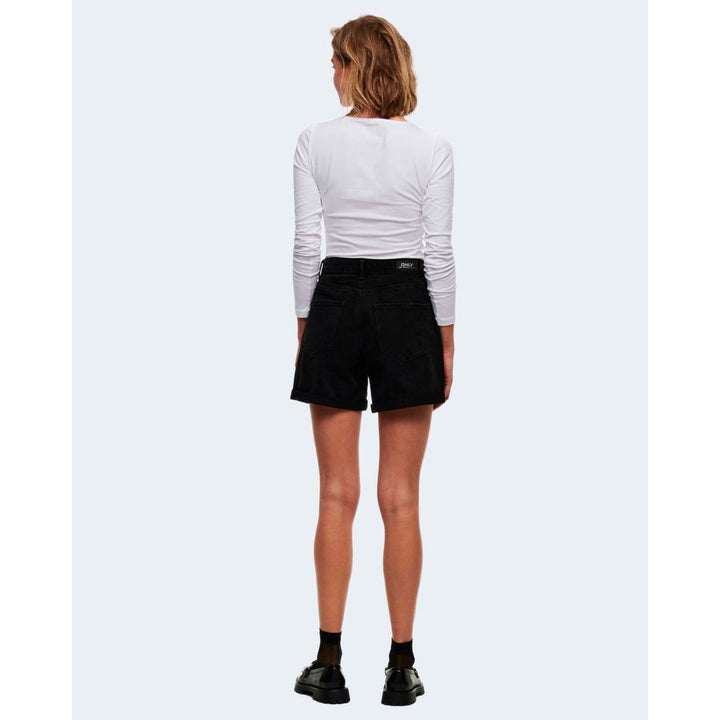 Only - White Cotton Long Sleeve T-Shirt