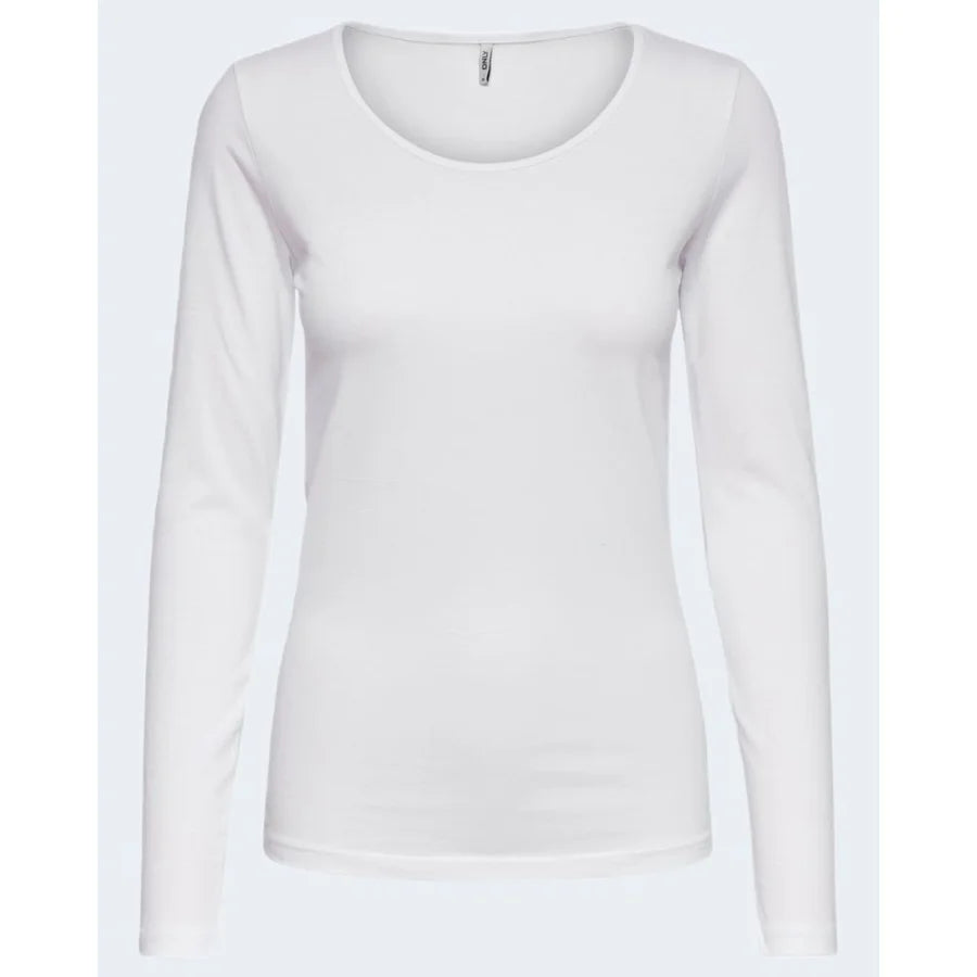 Only White Cotton Long Sleeve T-Shirt