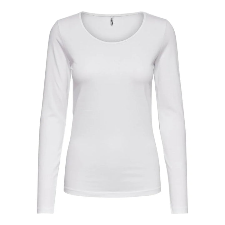 Only White Cotton Long Sleeve T-Shirt