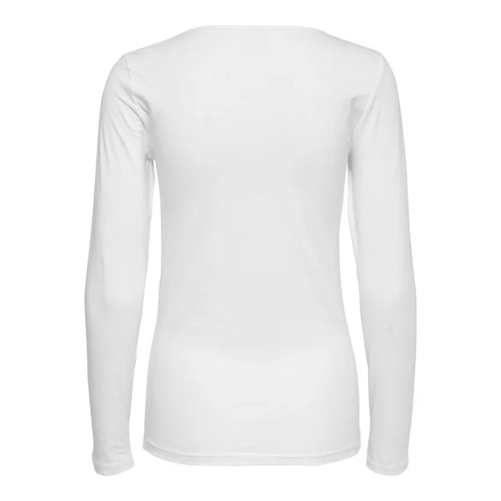Only White Cotton Long Sleeve T-Shirt