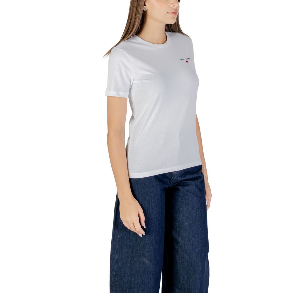 Only - White Cotton T-Shirt