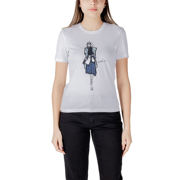 Only - White Organic Cotton Long Sleeve T-Shirt