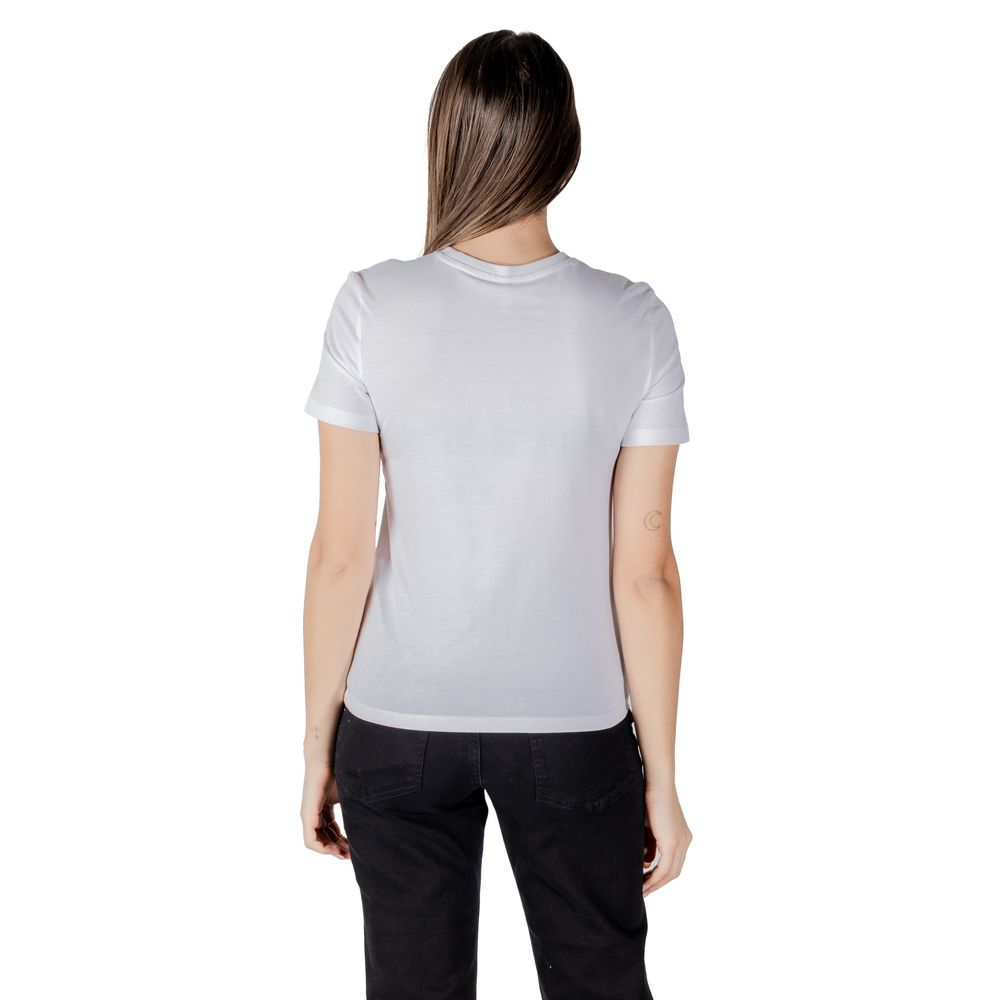 Only - White Organic Cotton Long Sleeve T-Shirt