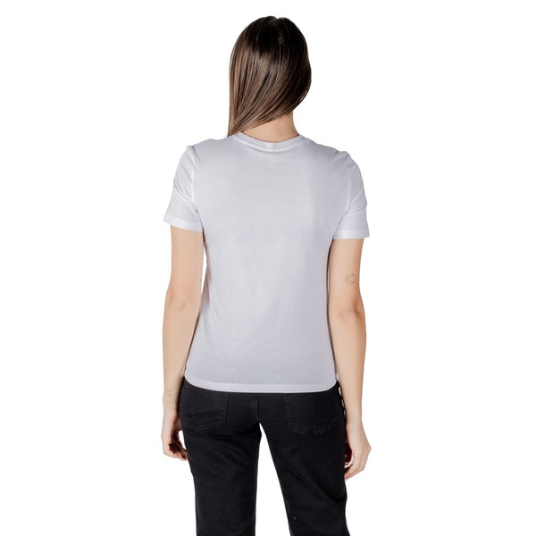 Only - White Organic Cotton Long Sleeve T-Shirt