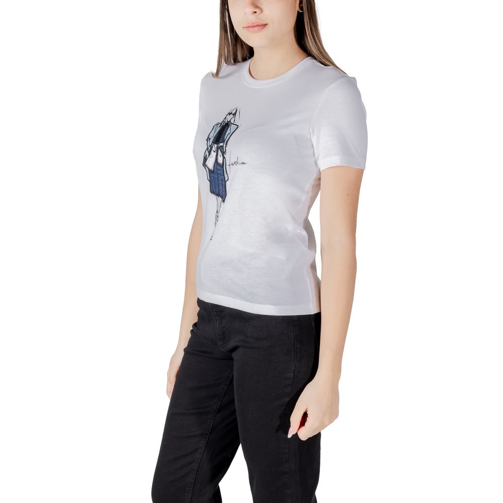Only - White Organic Cotton Long Sleeve T-Shirt