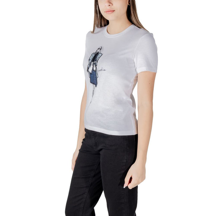 Only - White Organic Cotton Long Sleeve T-Shirt