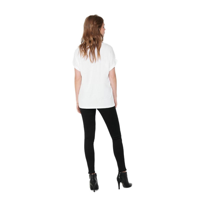 Only - White Polyester T-Shirt