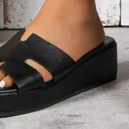 Stylish Open Toe Wedge Heels - Perfect Fit! Shoes Sneakers Trendsi