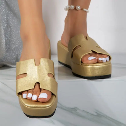 Stylish Open Toe Wedge Heels - Perfect Fit! Shoes Sneakers Trendsi