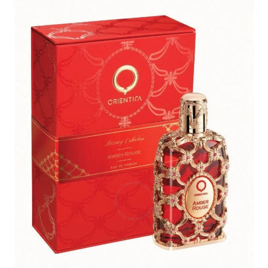 Sensual Amber Rouge Eau Perfume Infused Fir Resin and Saffron Jasmine Unisex Fragrance Orientica