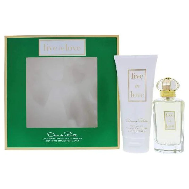 Live in Love Parfum Spray Body Lotion Piece Gift Set Romance Women’s Sets Oscar De La Renta
