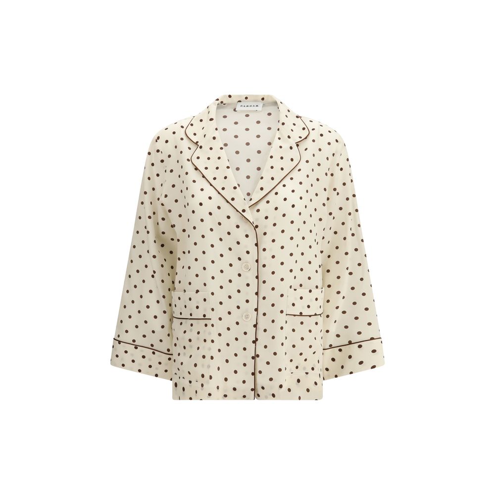 P.A.R.O.S.H. Shirts - Beige Silk Pattern Shirt