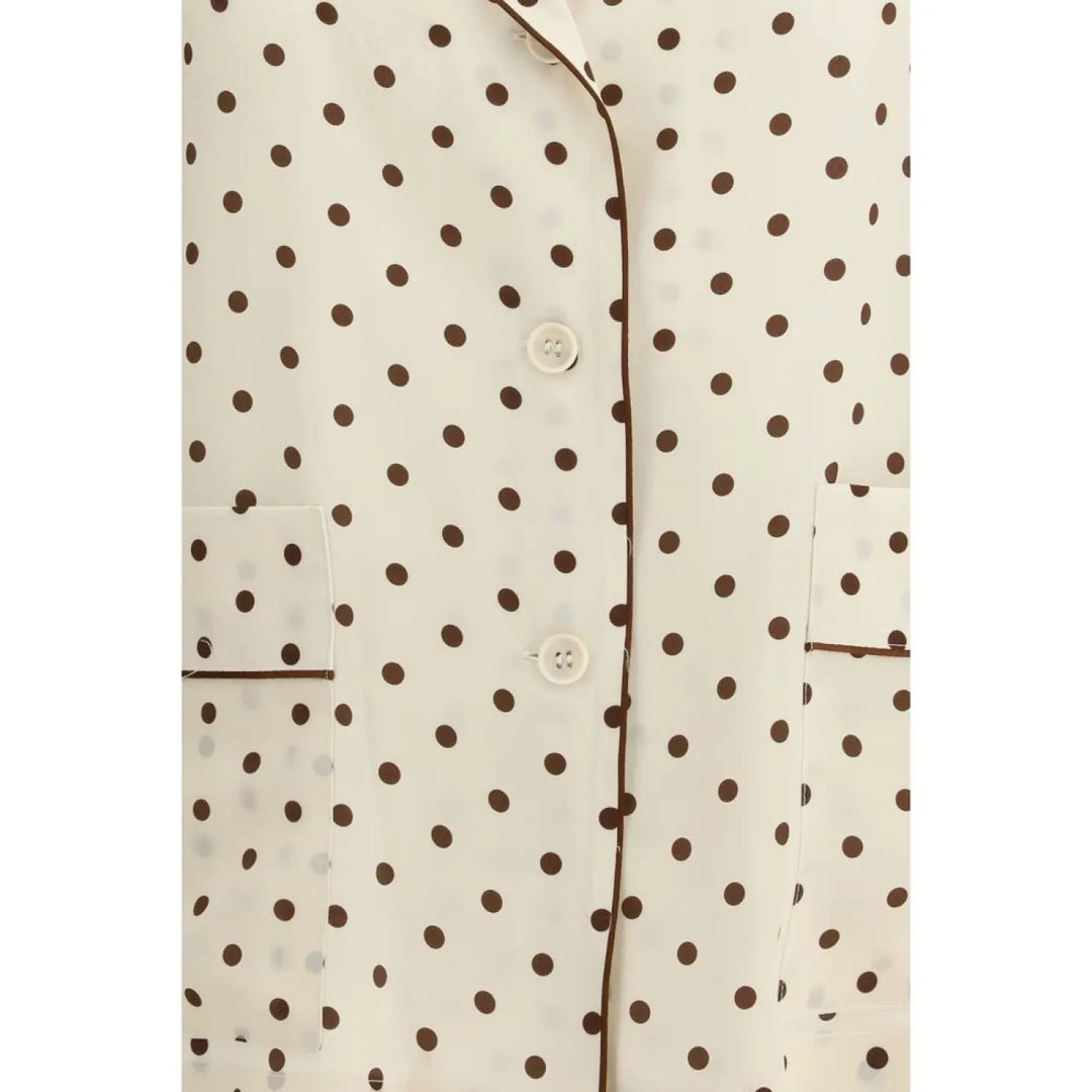 P.A.R.O.S.H. Beige Silk Pattern Shirt