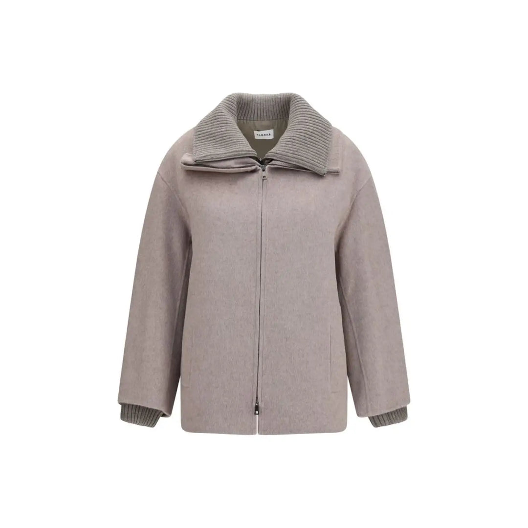 P.a.r.o.s.h. Beige Wool Oves Aries Full-length Jacket