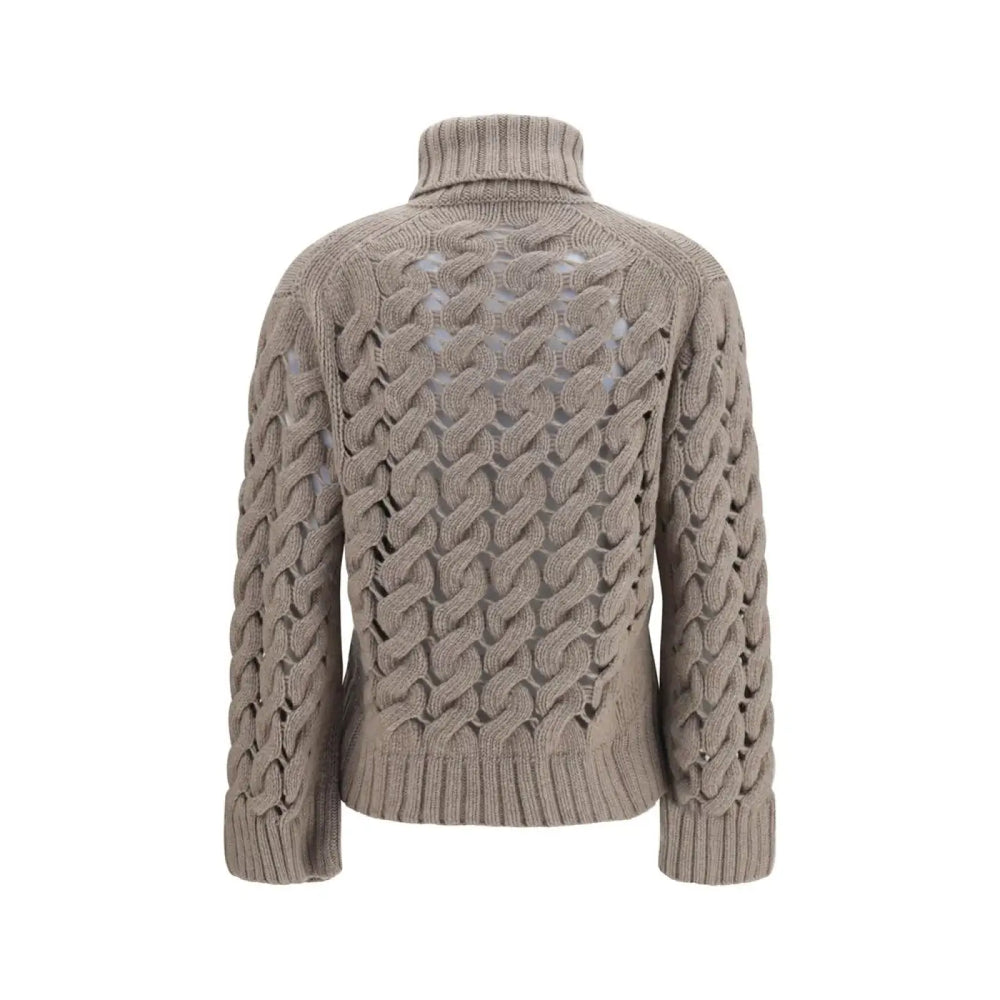 P.a.r.o.s.h. Beige Wool Oves Aries Turtleneck