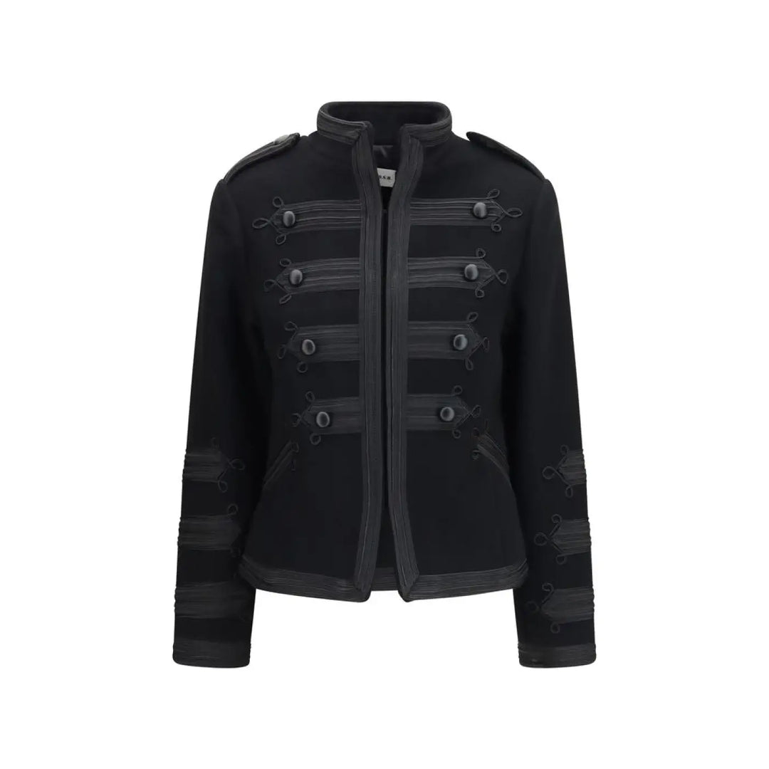 P.a.r.o.s.h. Black Wool Oves Aries Biker Jacket