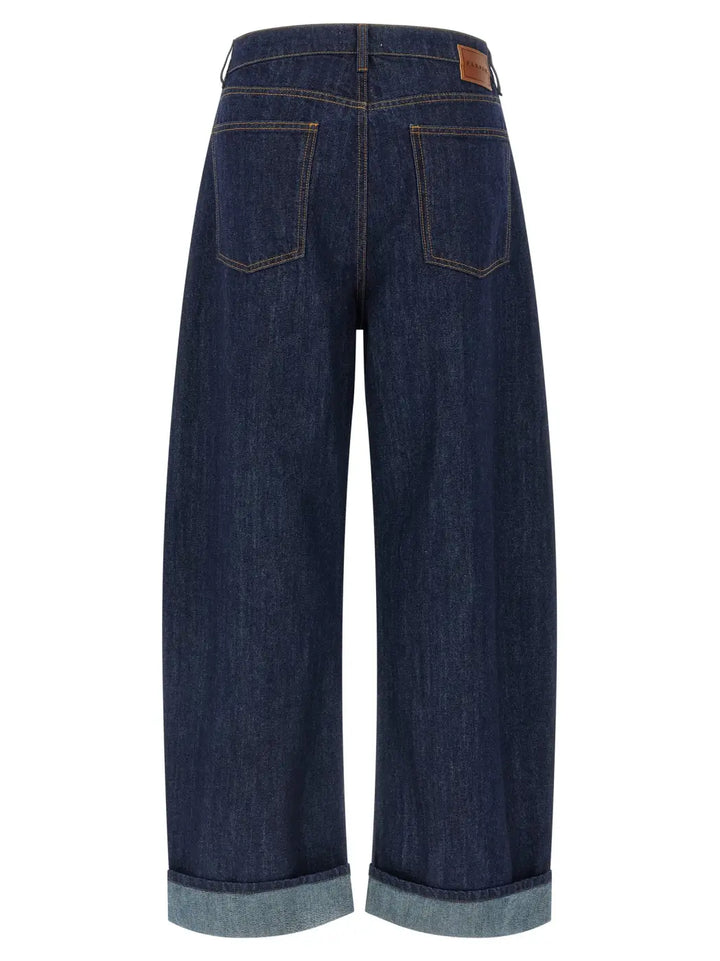 P.a.r.o.s.h. Blue Cotton Relaxed Fit Jeans