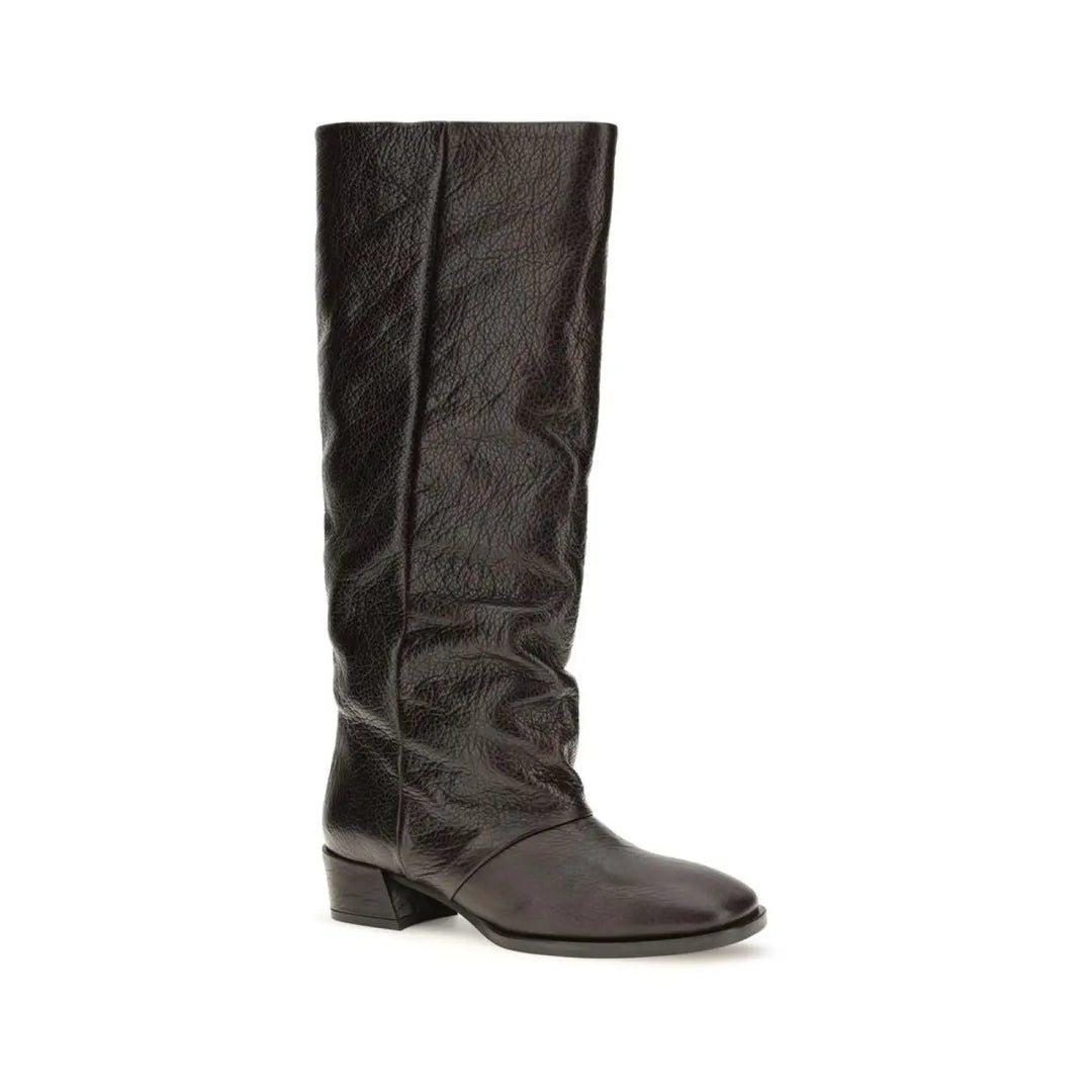 P.a.r.o.s.h. Brown Calf Leather Bos Taurus Flat Boots