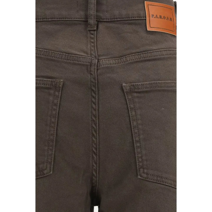 P.a.r.o.s.h. Brown Cotton Casual Pants