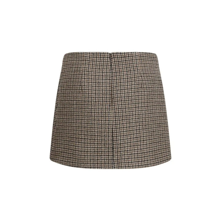P.a.r.o.s.h. Brown Wool Oves Aries Mini Skirt