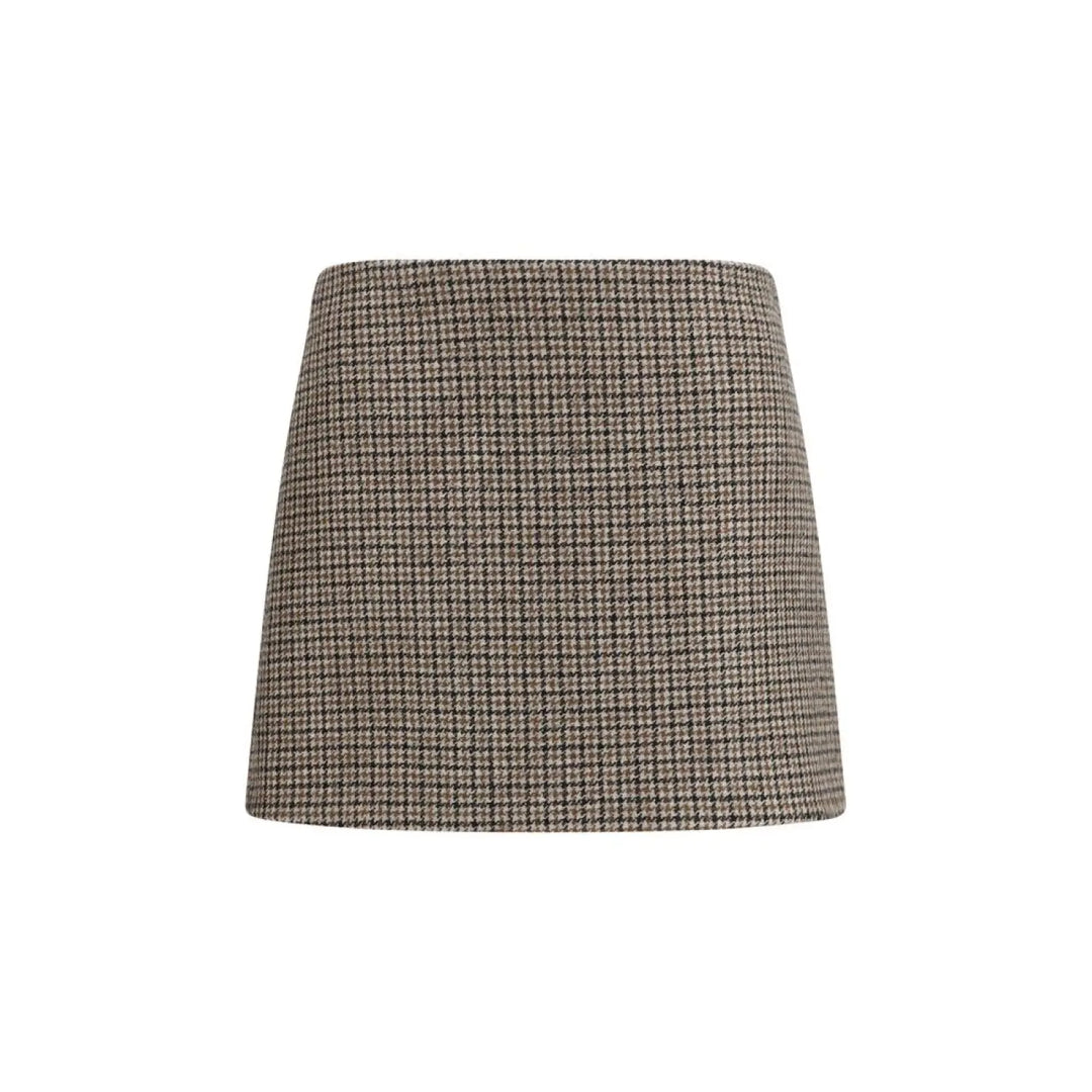 P.a.r.o.s.h. Brown Wool Oves Aries Mini Skirt
