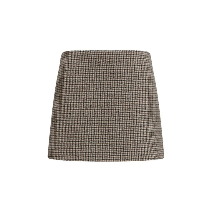 P.a.r.o.s.h. Brown Wool Oves Aries Mini Skirt