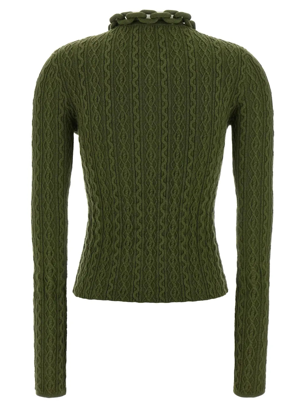 Paco Rabanne Bicolor Wool Cardigan