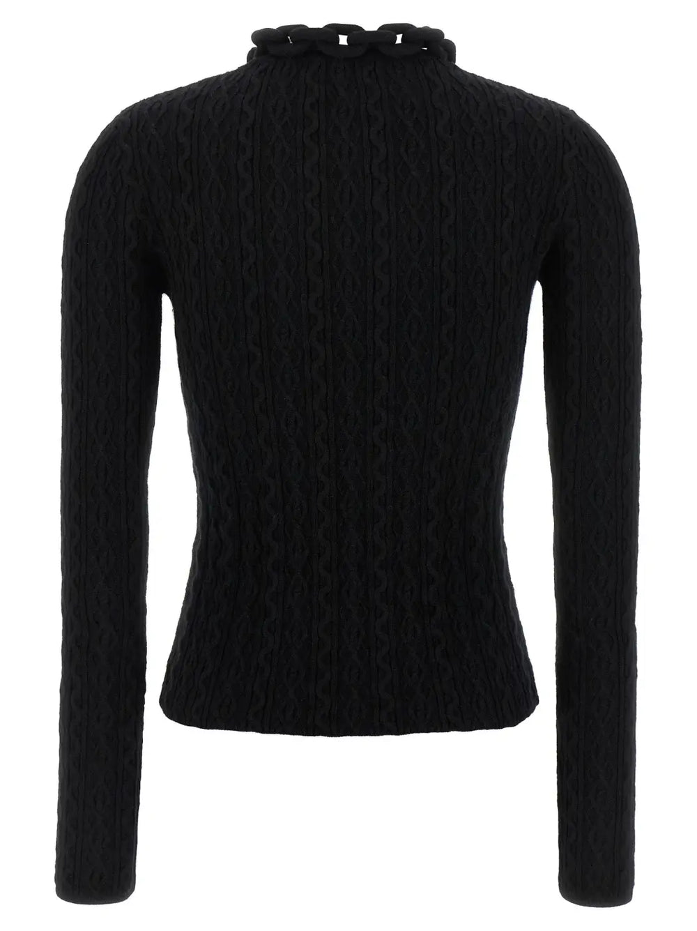 Paco Rabanne Black Wool Cardigan