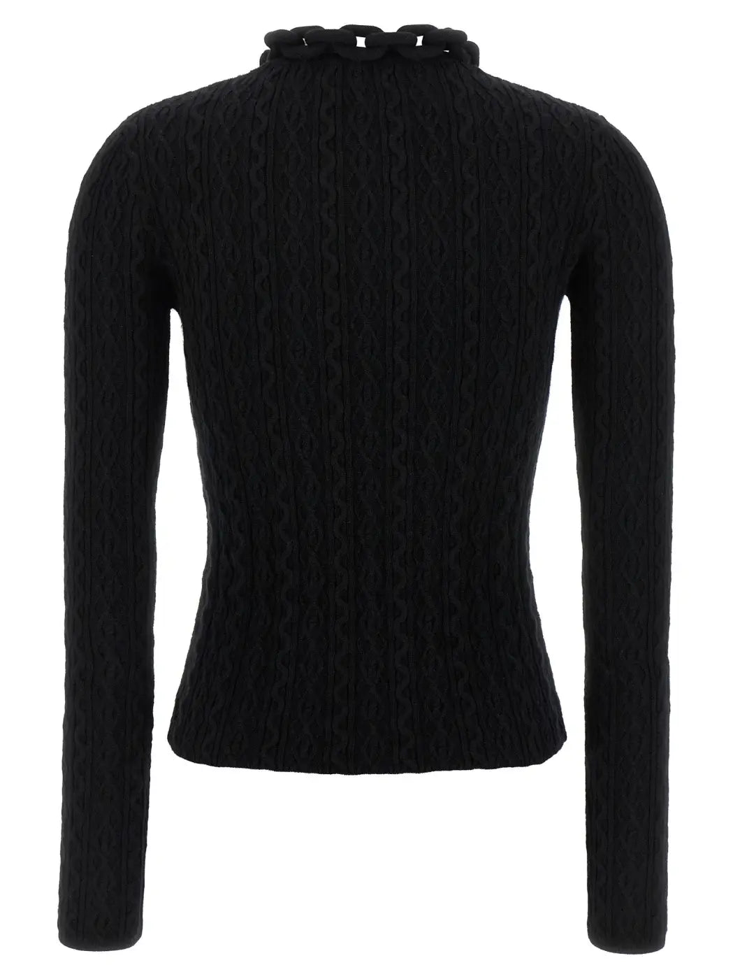 Paco Rabanne Black Wool Cardigan