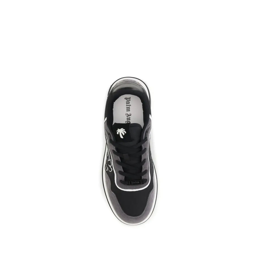 Palm Angels Black Calf Leather Bos Taurus Low Top Sneakers