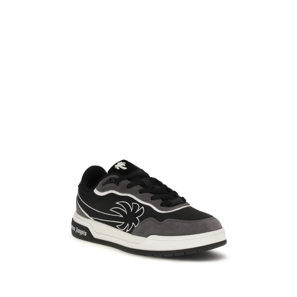 Palm Angels Black Calf Leather Bos Taurus Low Top Sneakers