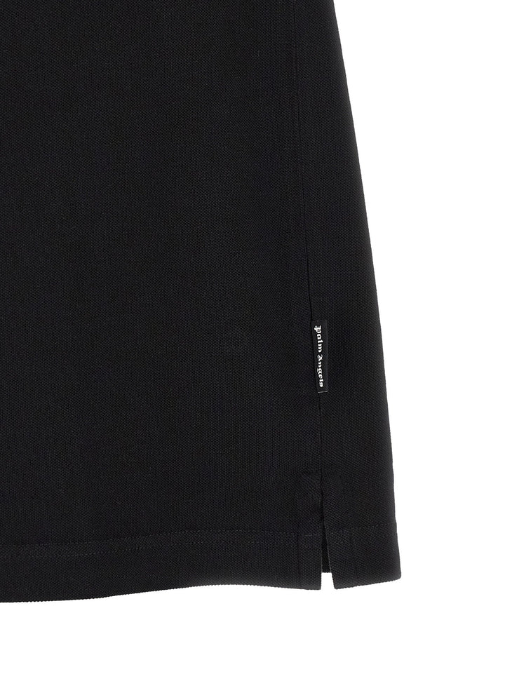 Palm Angels Black Cotton Polo Shirt